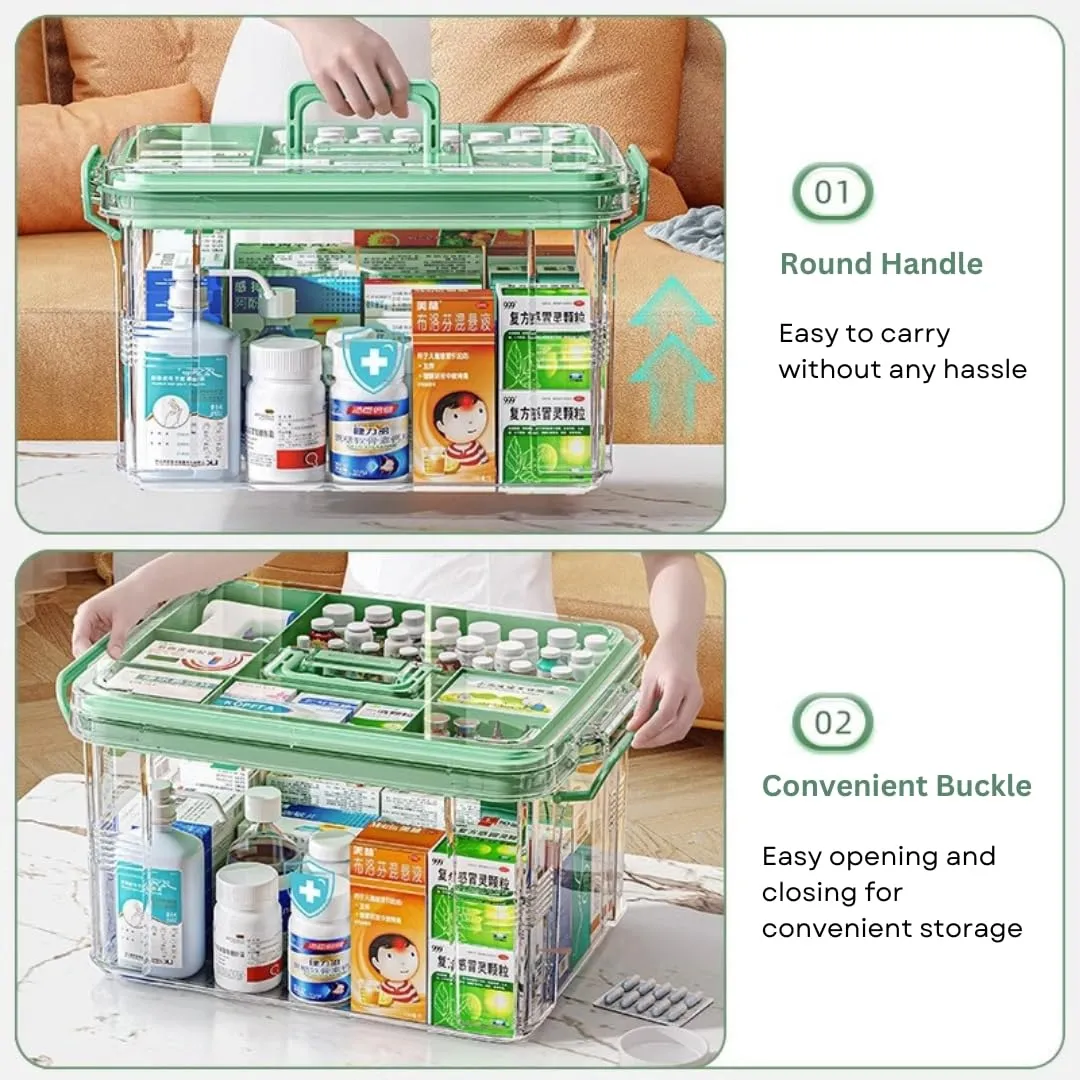 Clear Portable Lockable Storage Organizer