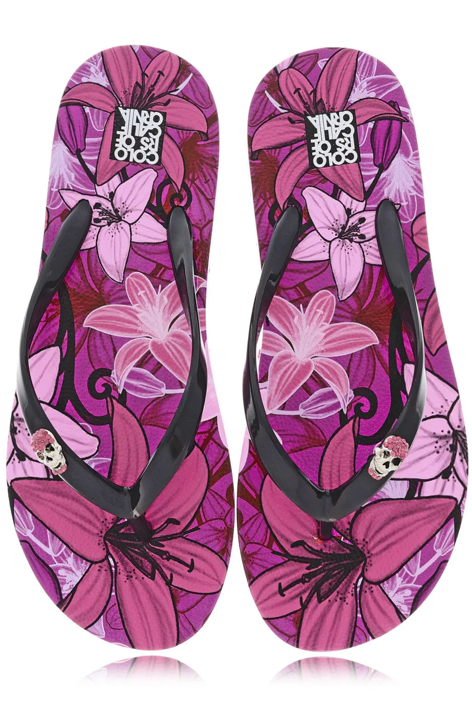 COLORS OF CALIFORNIA FLOWER POWER Flip Flops