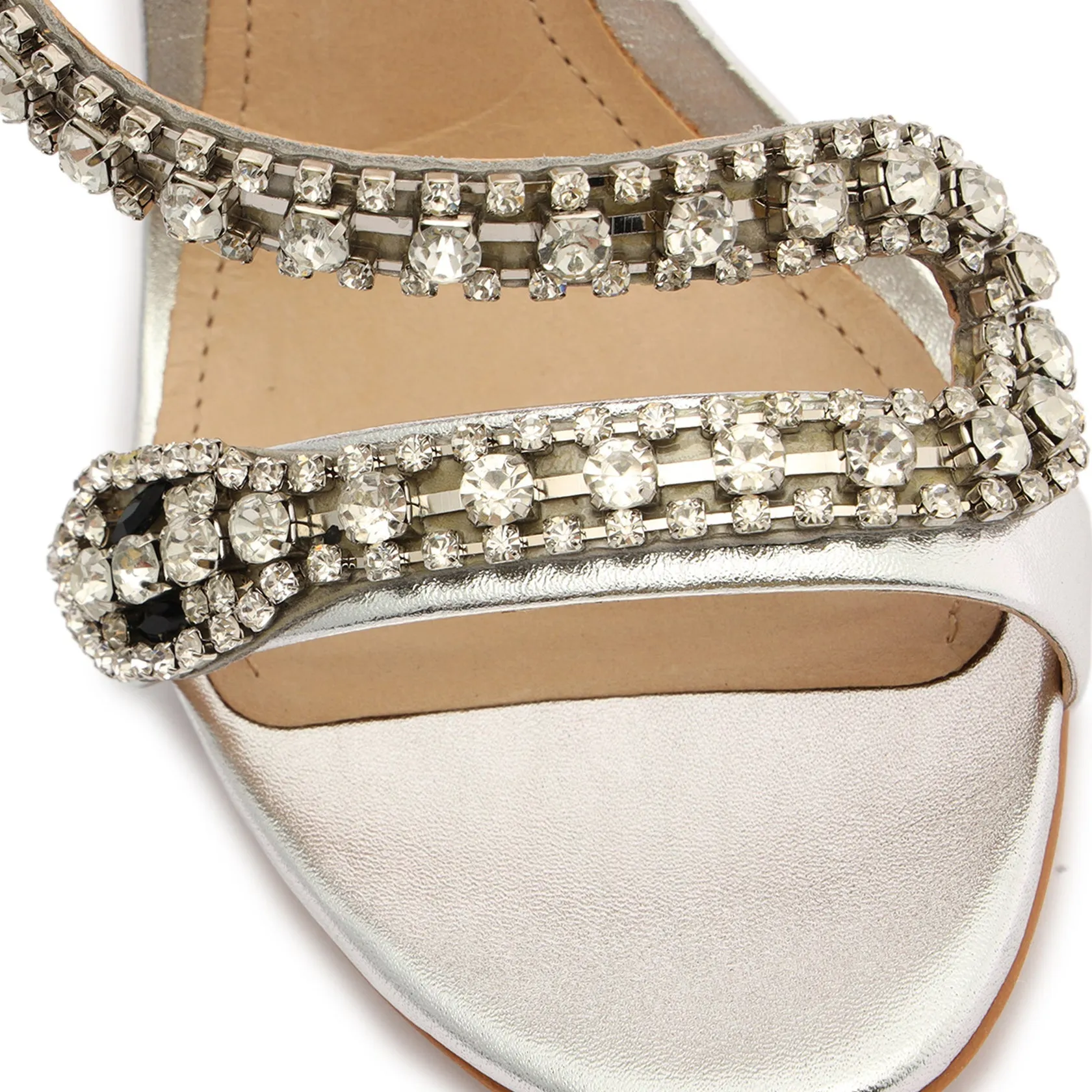 Court Metallic Sandal - Silver