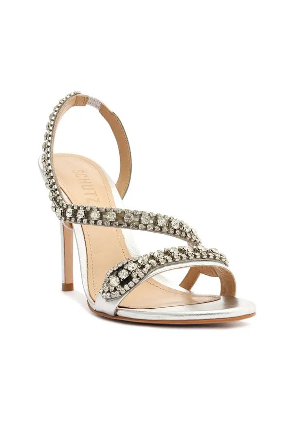 Court Metallic Sandal - Silver