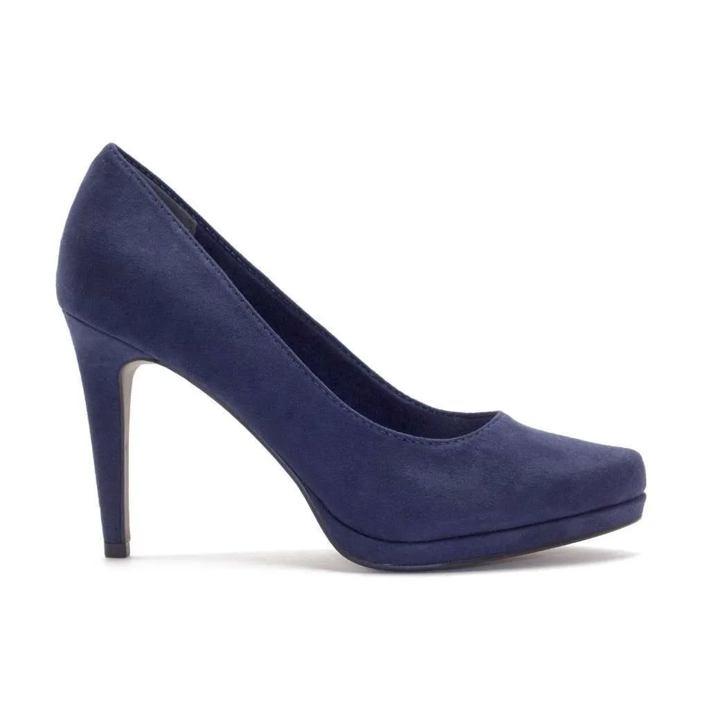 Court Shoe High Heel Suede Tamaris Navy