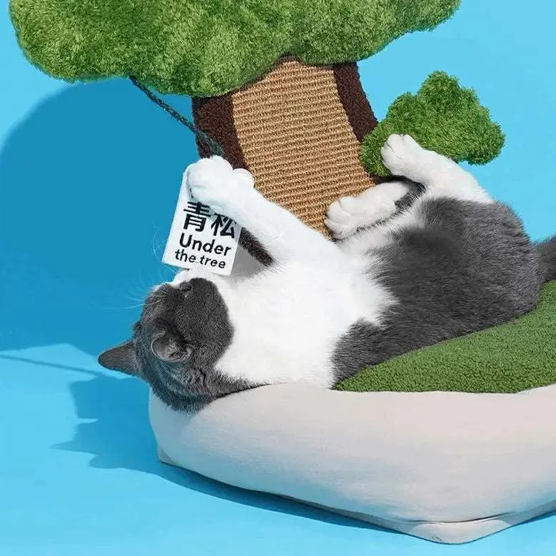 Cozy Pine Bonsai Cat Bed – Comfortable, Multi-Functional, and Nature-Inspired Pet Bed