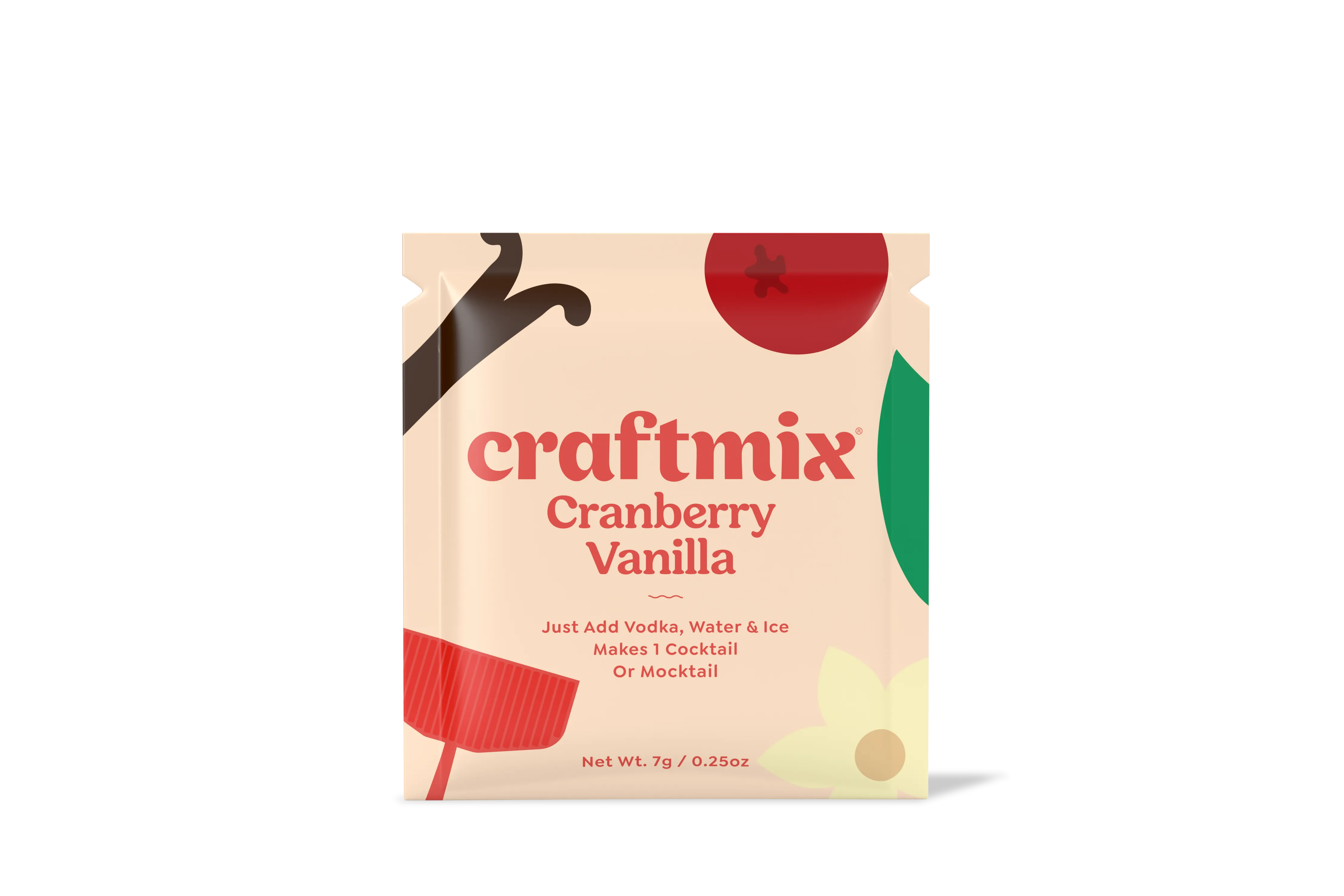 Cranberry Vanilla Cocktail / Mocktail Mixer - Single Packet