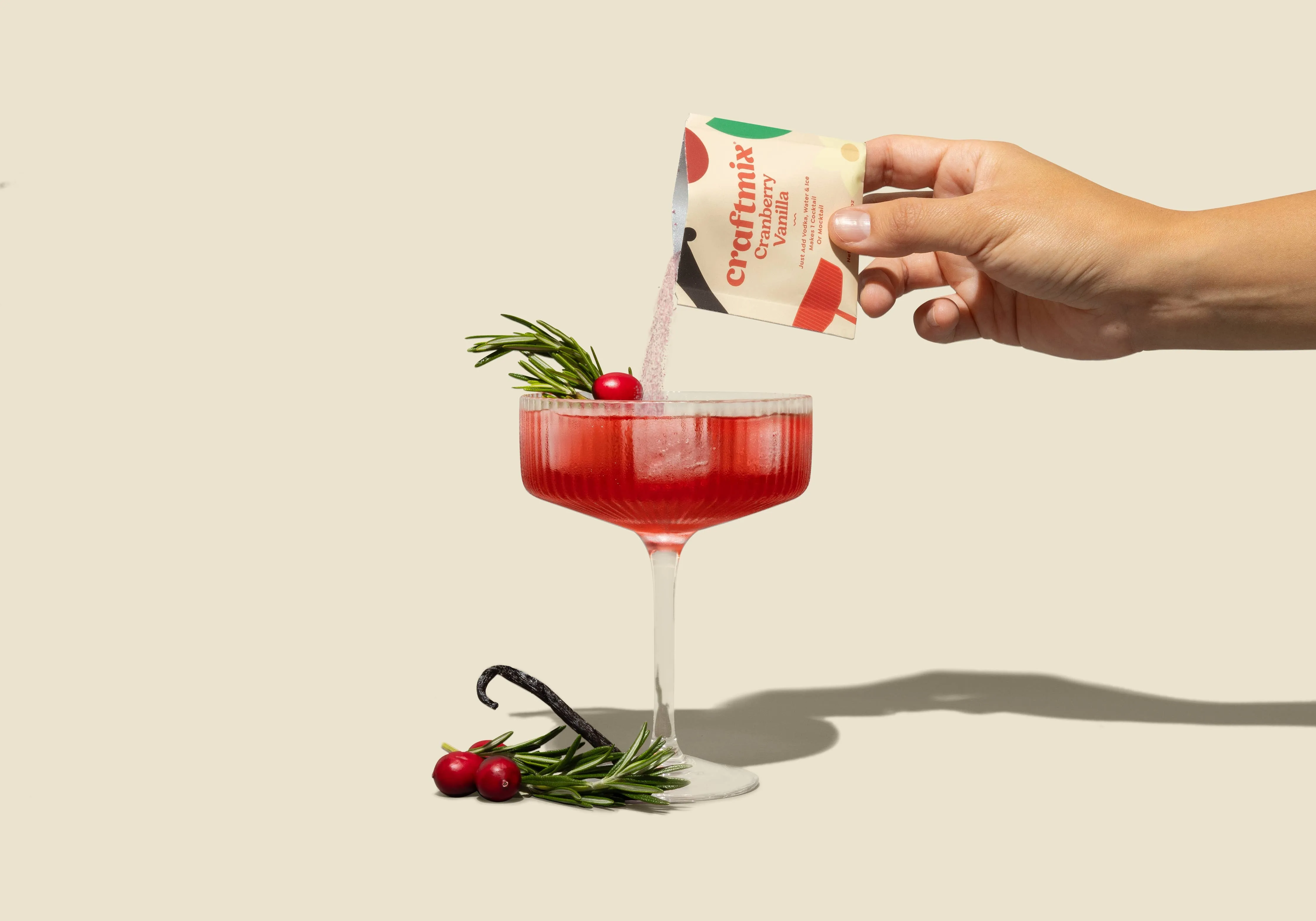 Cranberry Vanilla Cocktail / Mocktail Mixer - Single Packet