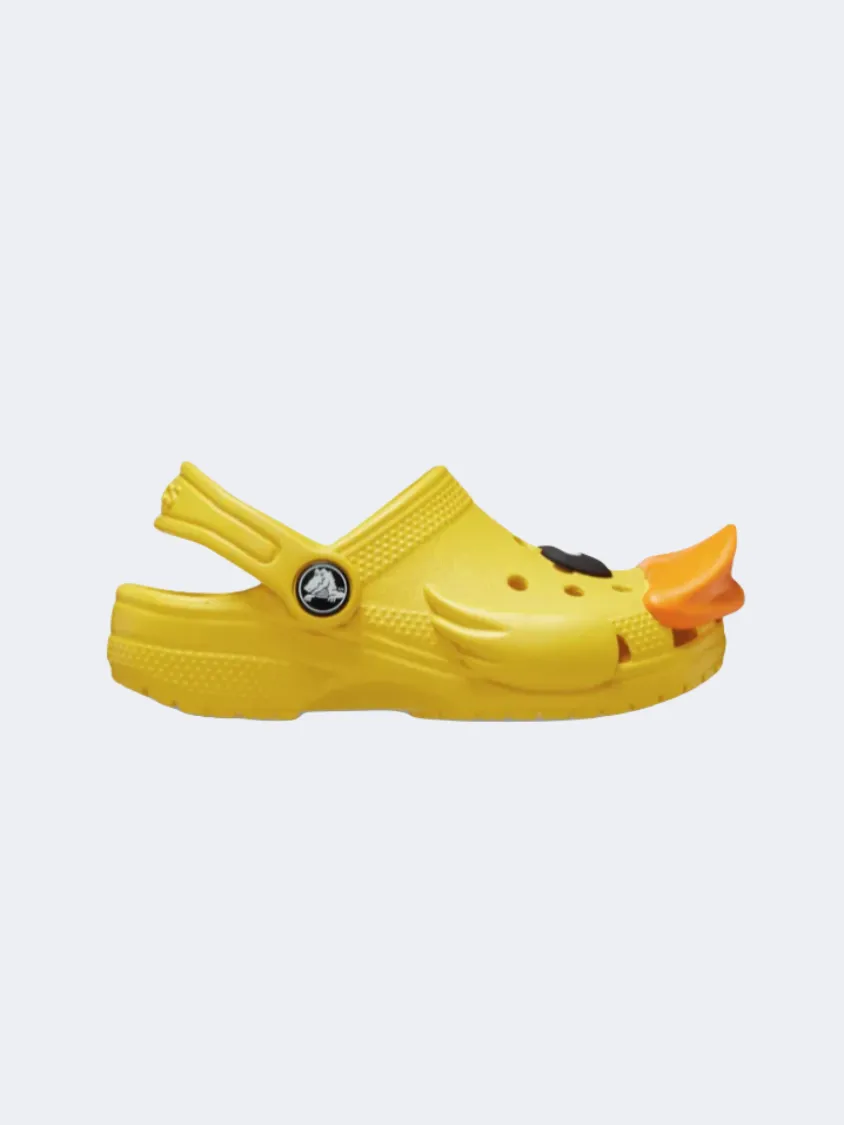 Crocs Classic Iam Rubber Ducky Clog Kids Lifestyle Slippers Sunflower Yellow