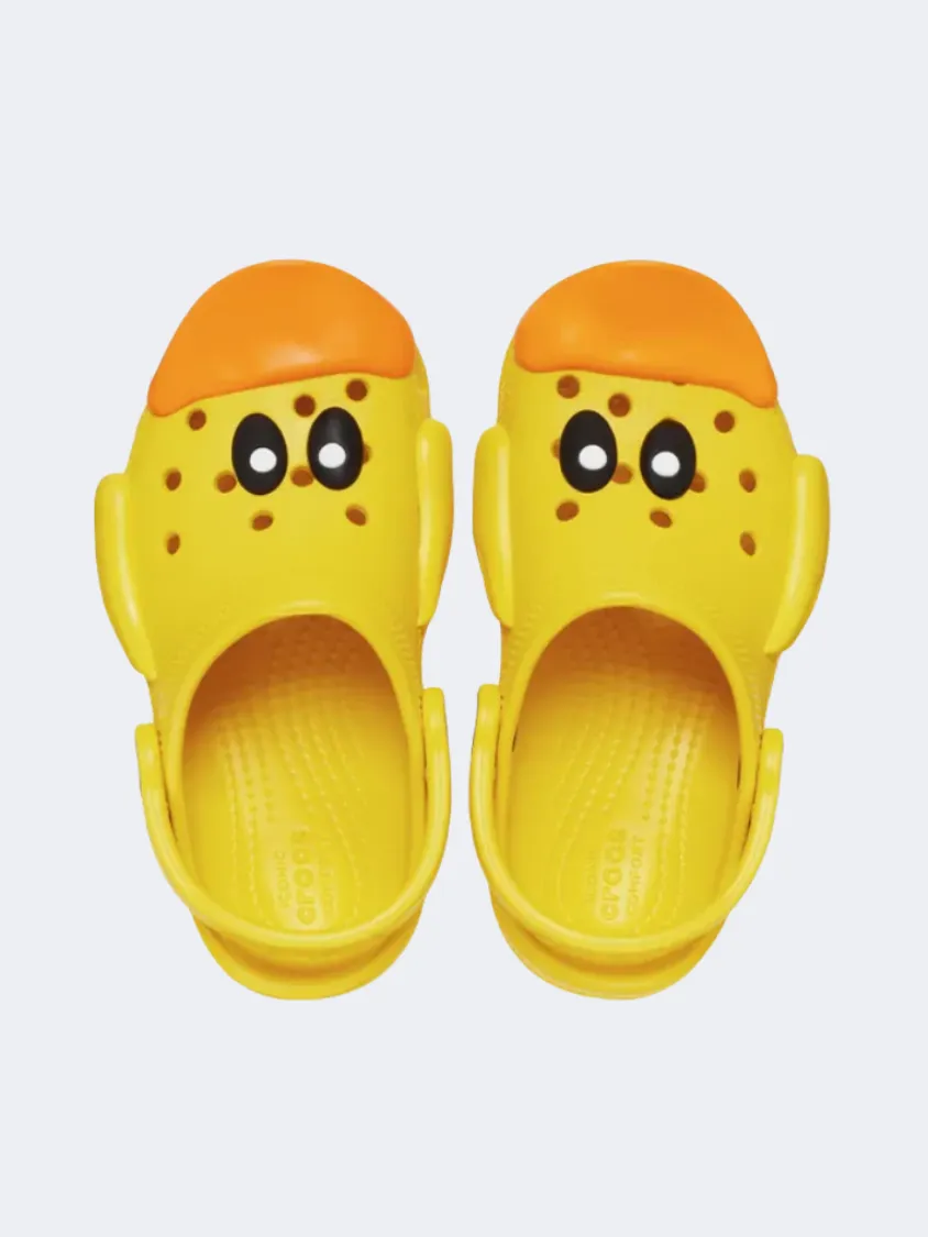 Crocs Classic Iam Rubber Ducky Clog Kids Lifestyle Slippers Sunflower Yellow