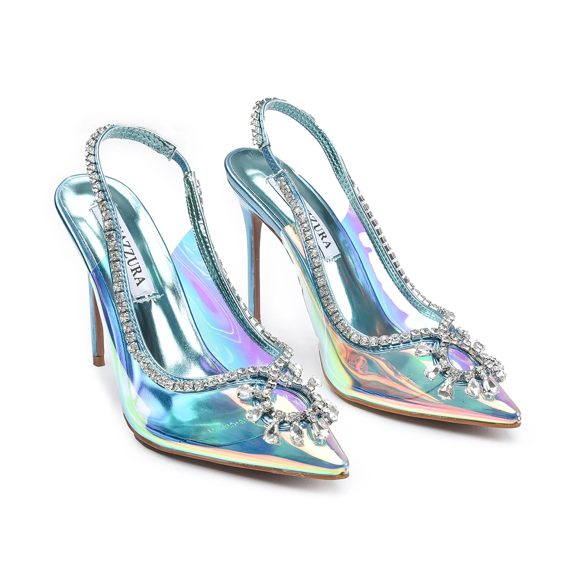 Dazzling Iridescent Slingback High Heel Pumps | 412N-N