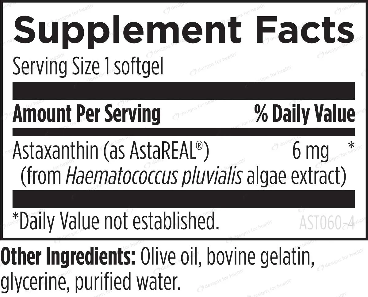 Designs for Health Astaxanthin 6 mg