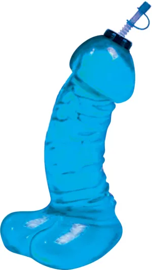 Dicky Chug Adult Bachelorette Funny Drink Bottle - Blue