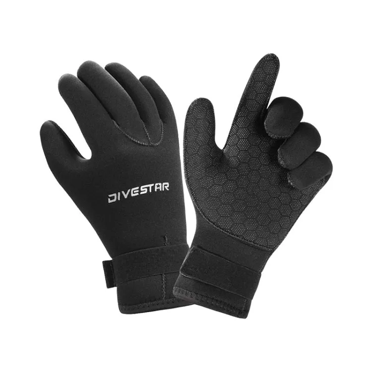 DIVESTAR Diving Gloves Cut & Stab Resistant Sports Gloves, Model: 5mm, Size: S