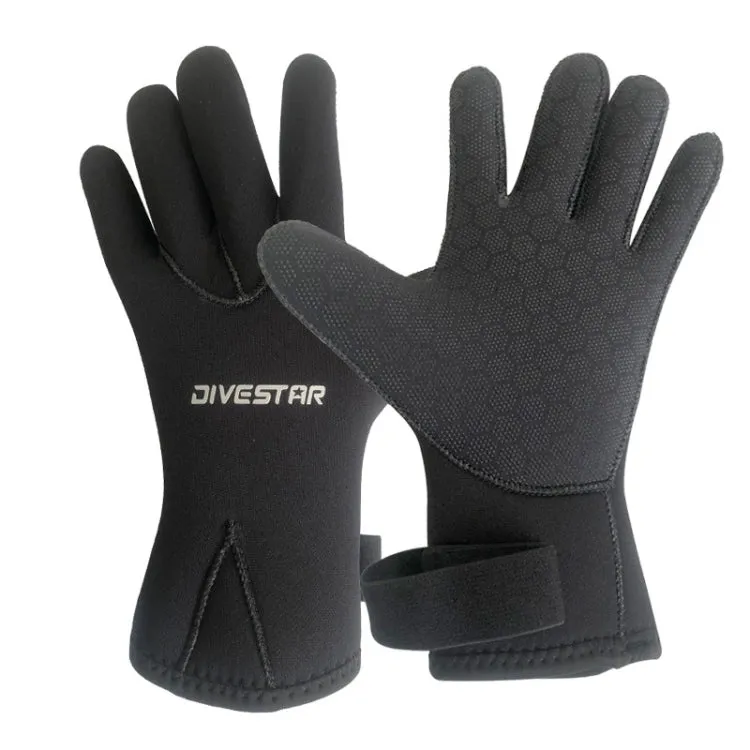 DIVESTAR Diving Gloves Cut & Stab Resistant Sports Gloves, Model: 5mm, Size: S