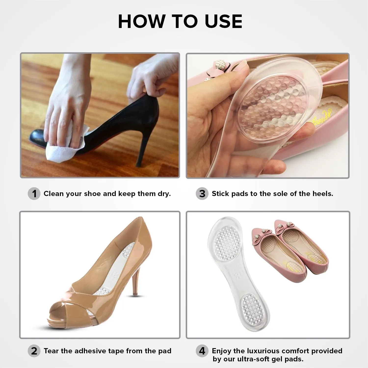 Dr Foot High Heel Relief Insole | Comfort and Support for High Heels | Relief Foot Pain From High Heel | Specifically For Women - 1 Pair