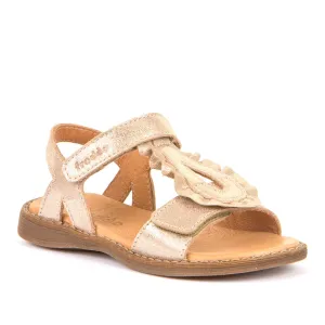 Dressy Kid's Leather Sandal - Gold