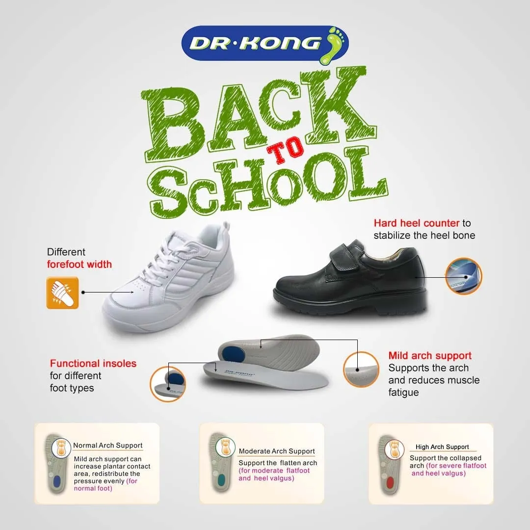 DR.KONG HEALTH SCHOOL SHOES DK-C1006108E3-WHT(RP :$129)