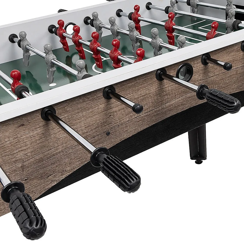 Durable Foosball Table with Chrome Steel Rods, Ball Serve Cups