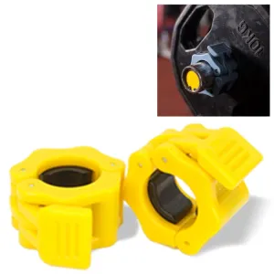 Fast Austrian Bar Chuck Lock Barbell Plastic Buckle, Diameter: 25mm (Yellow)