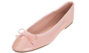 Feversole Women's Macaroon Pink Memory Foam Cushion Insock Patent Ballet Flat