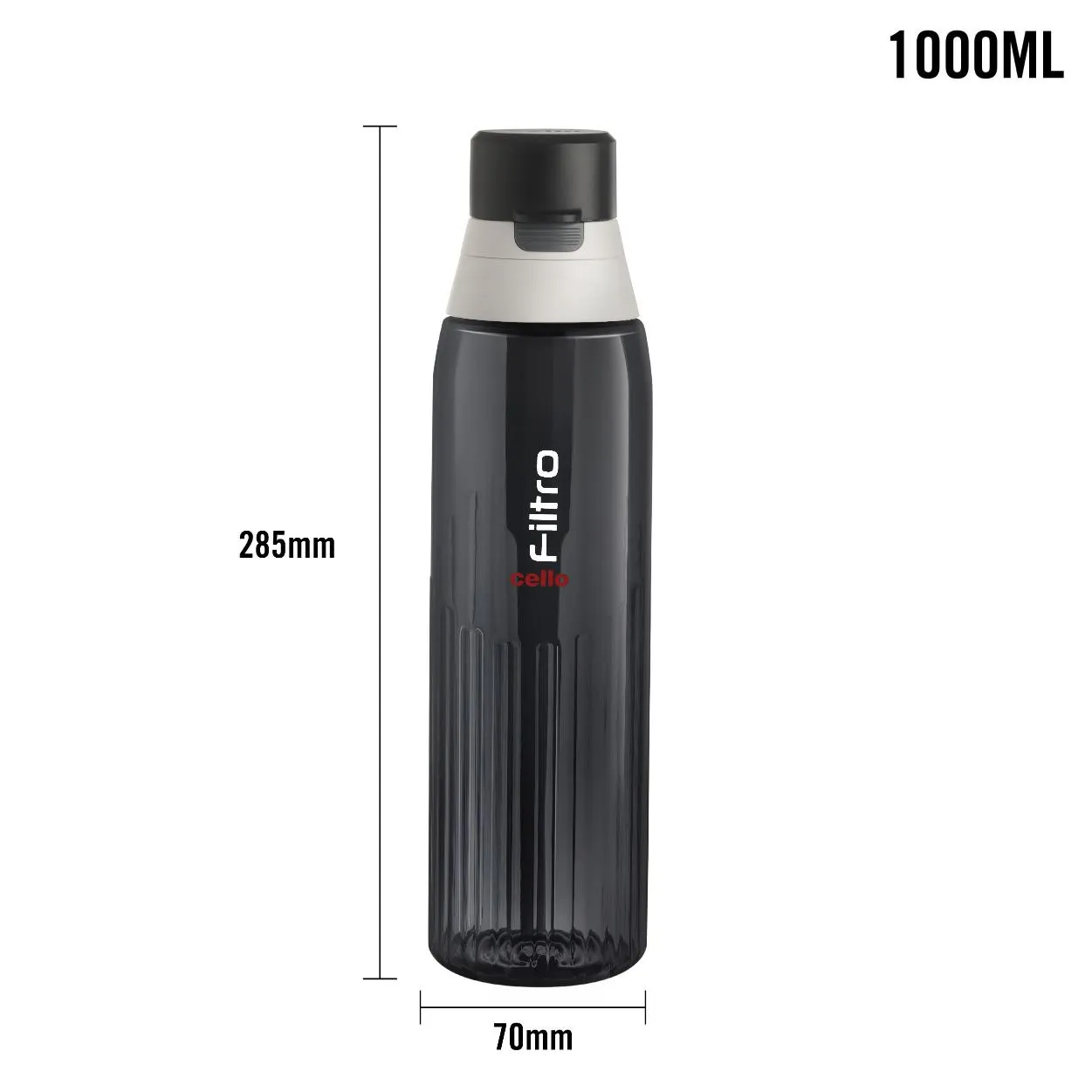 Filtro Water Bottle With Activated Carbon Filter, 1000ml