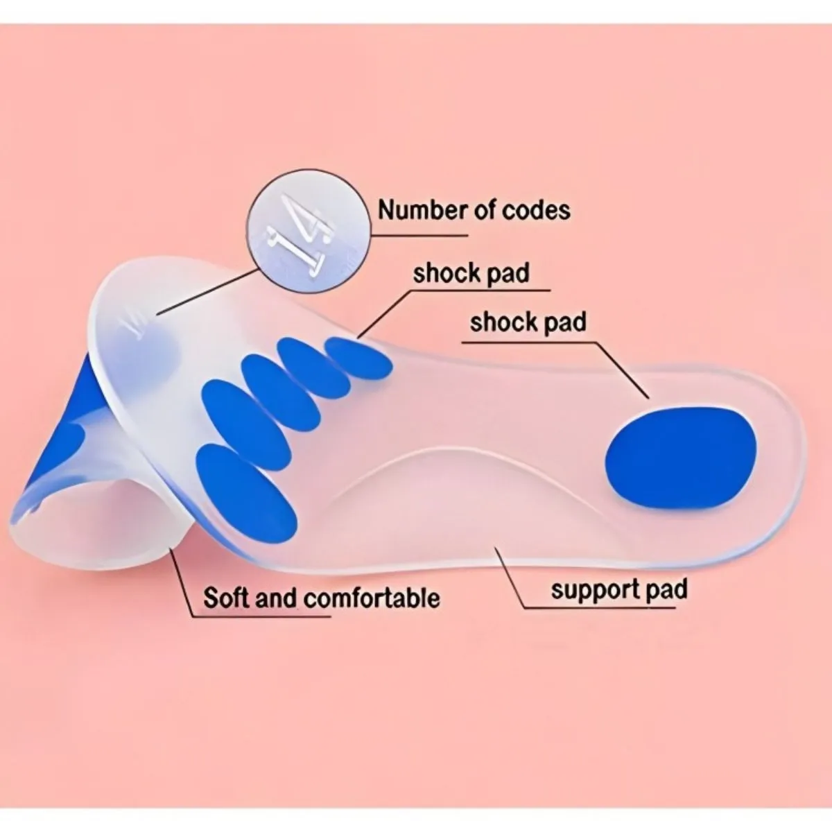 Foot Sole Silicone White