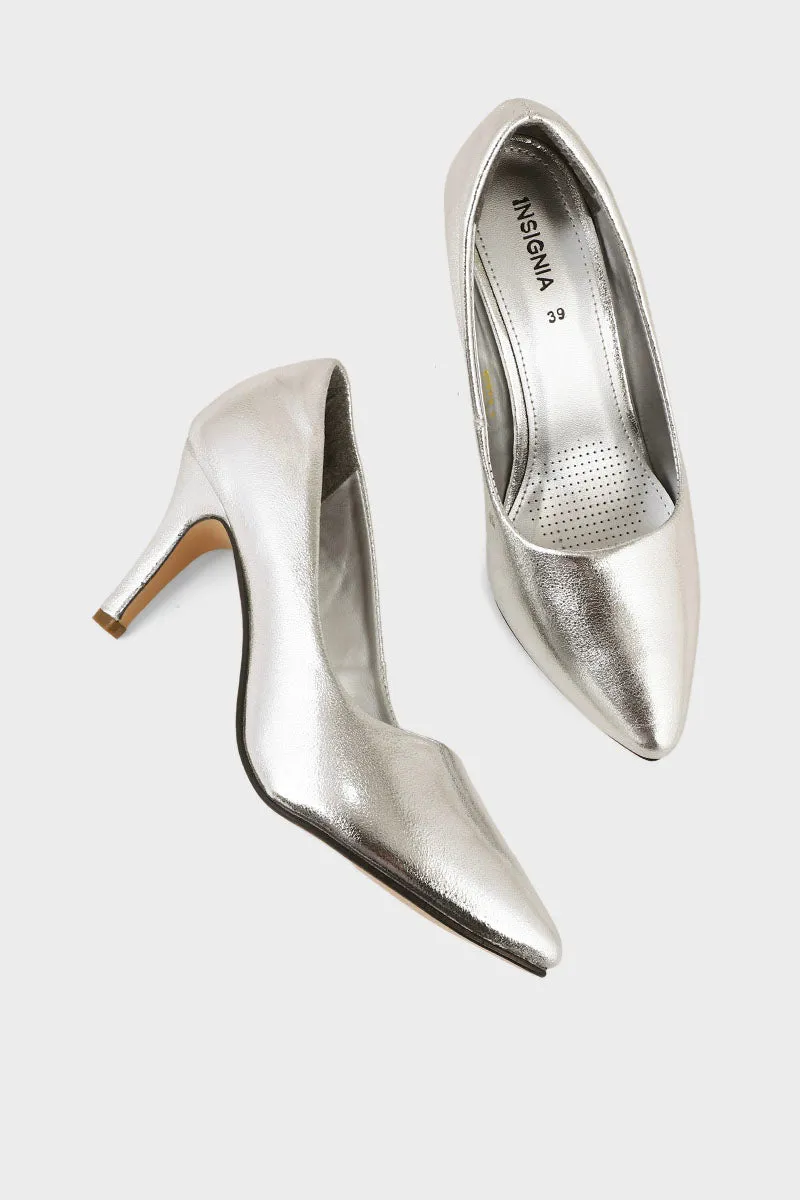 Formal Court Shoes I44423-Silver