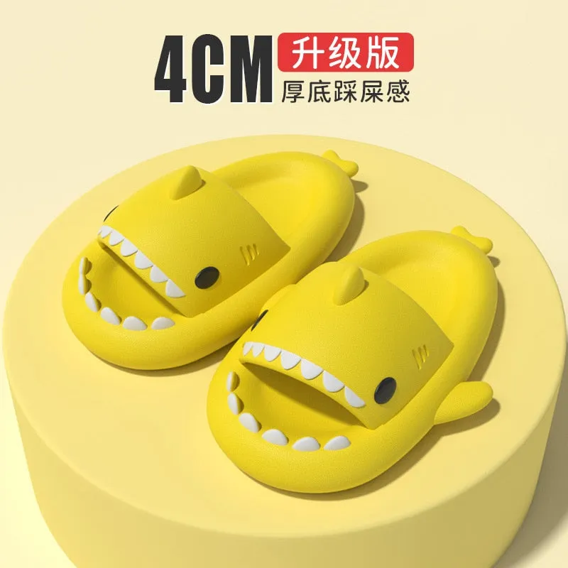 Funny Shark Cartoon Adult's Indoor Slippers Outdoor