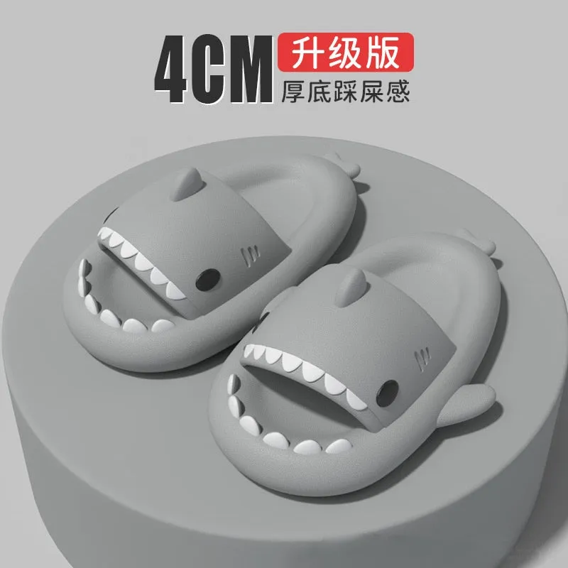 Funny Shark Cartoon Adult's Indoor Slippers Outdoor