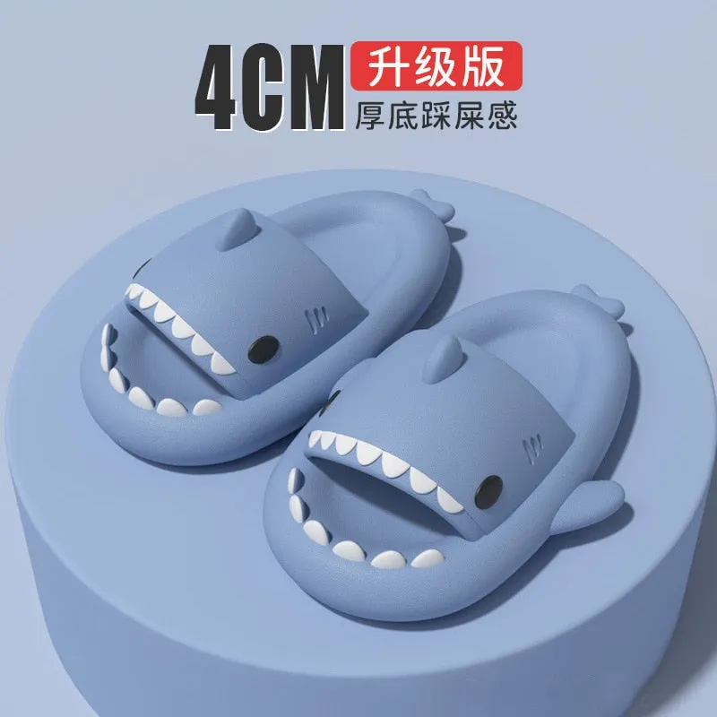 Funny Shark Cartoon Adult's Indoor Slippers Outdoor