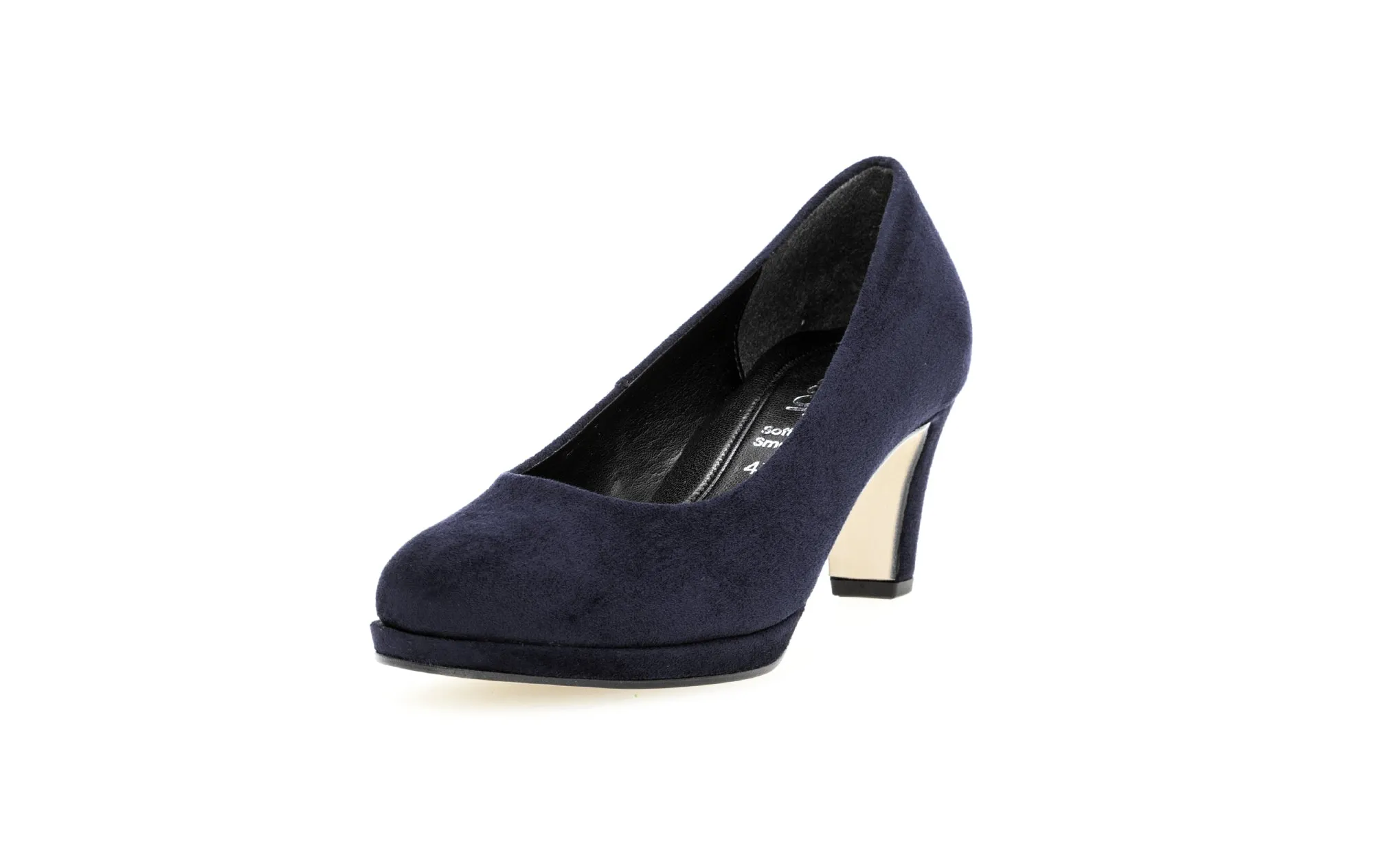 Gabor Navy Suede Court Shoe Figaro