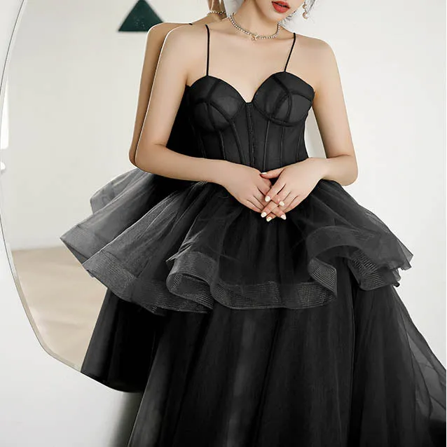 Green Spaghetti Straps New Arrival Prom Gown with Ruffles, Formal Dress Long UQP0078