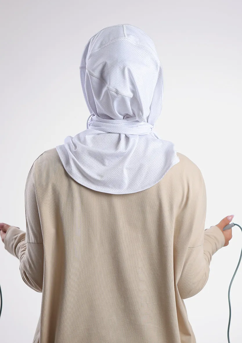 Gym Sports Hijab Opaque White