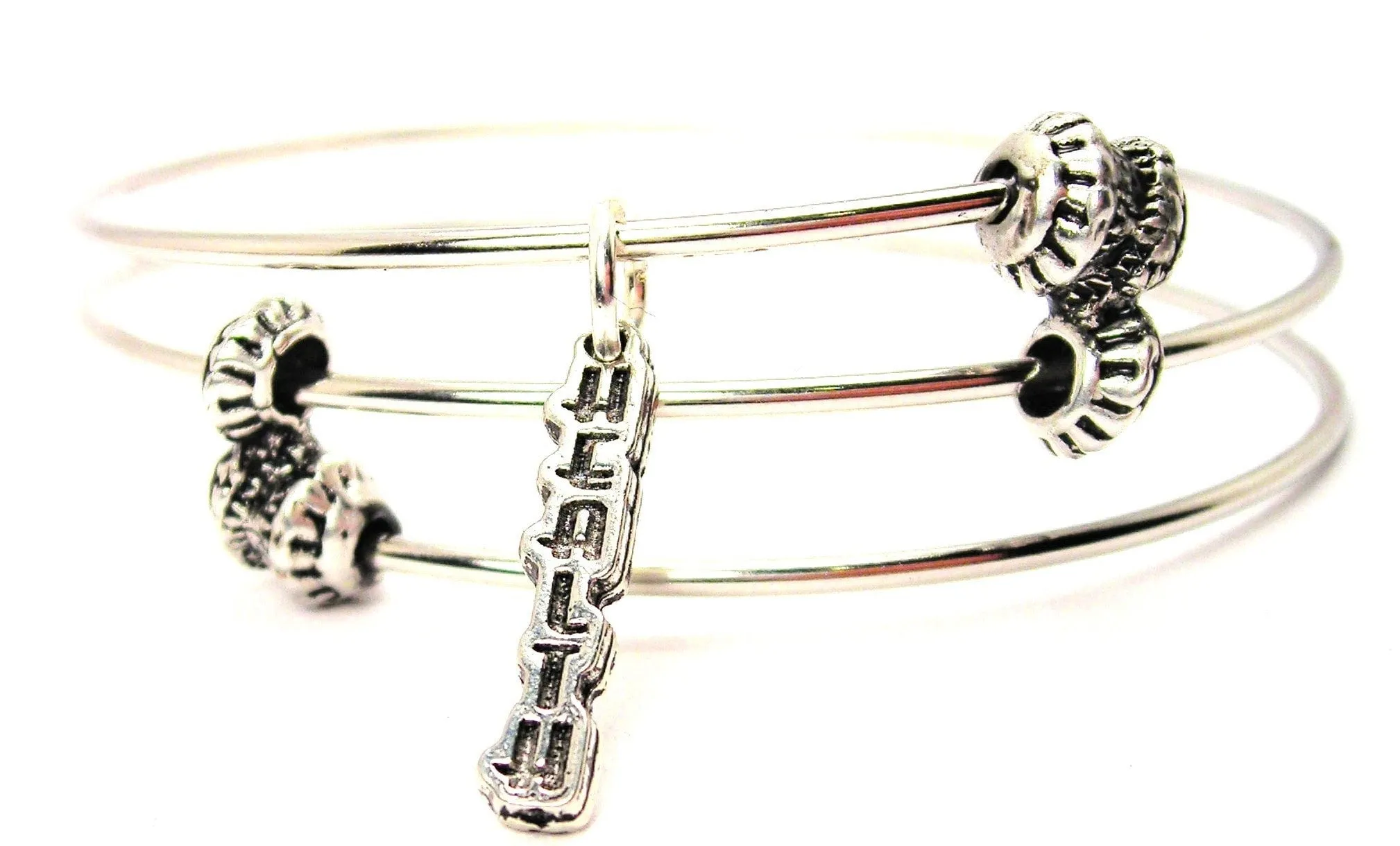 Health Triple Style Expandable Bangle Bracelet