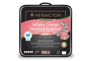 Herington White Goose Down & Feather 50 Quilt