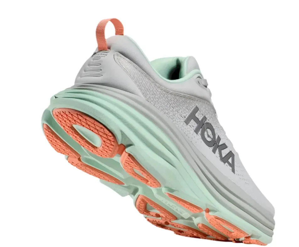 HOKA Women's Bondi 8 Sneaker - Stardust/Aqua