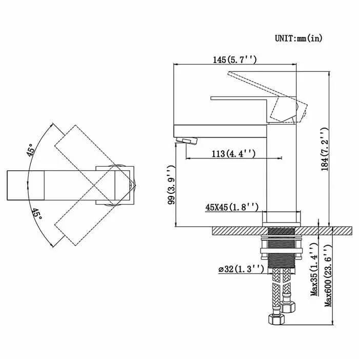 Homelody Bathroom Removable Aerator Faucet