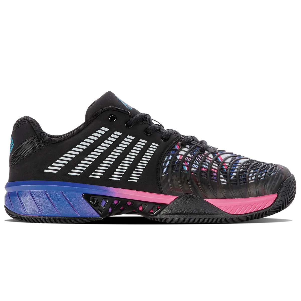 K-Swiss Men's Express Light 3 HB Padel Shoes Black Blue Neon Pink