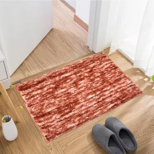 Kuber Industries Door Mat | Multi Riyal Doormat | Microfiber Entrance Mat | Entry Doormat | Office Entrance Door Mat | Door Mat for Home | Door Mat for Living | Orange