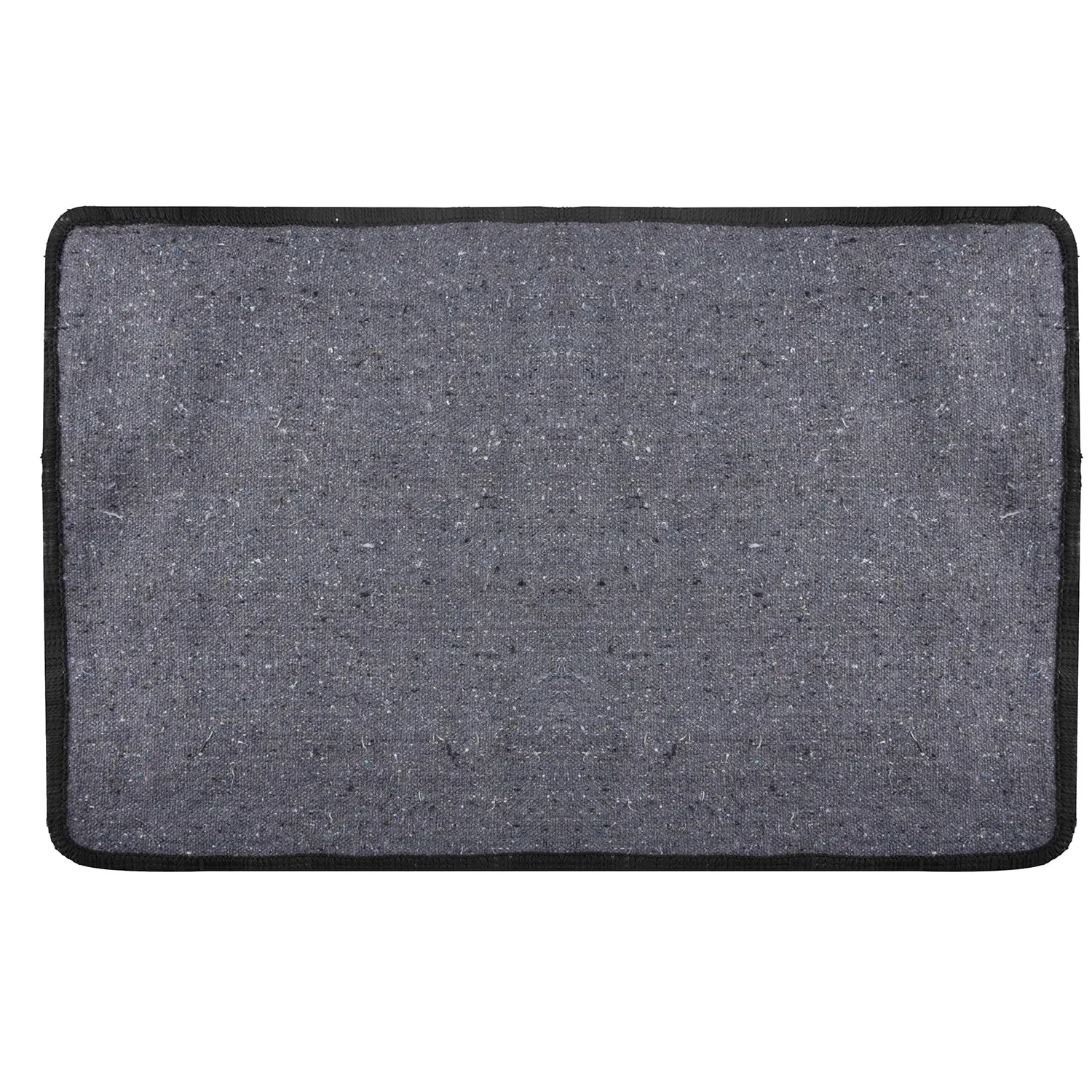 Kuber Industries Door Mat | Square Shape Fur Doormat | Microfiber Entrance Mat | Entry Doormat | Office Entrance Door Mat | Door Mat for Home | Door Mat for Living | Gray & Black