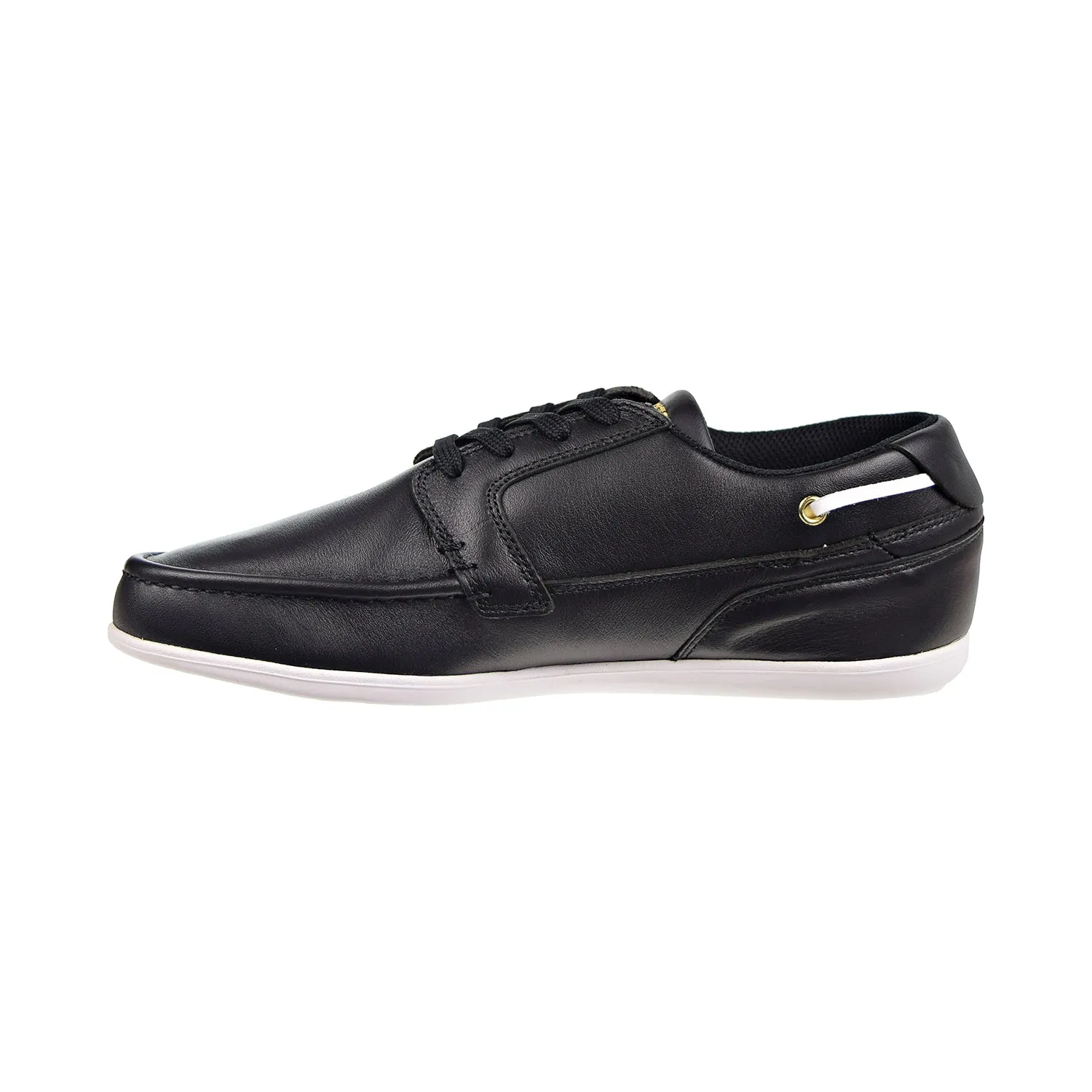 Lacoste dreyfus AP SPM Leather Men's Boat Shoes Black-Gold-White