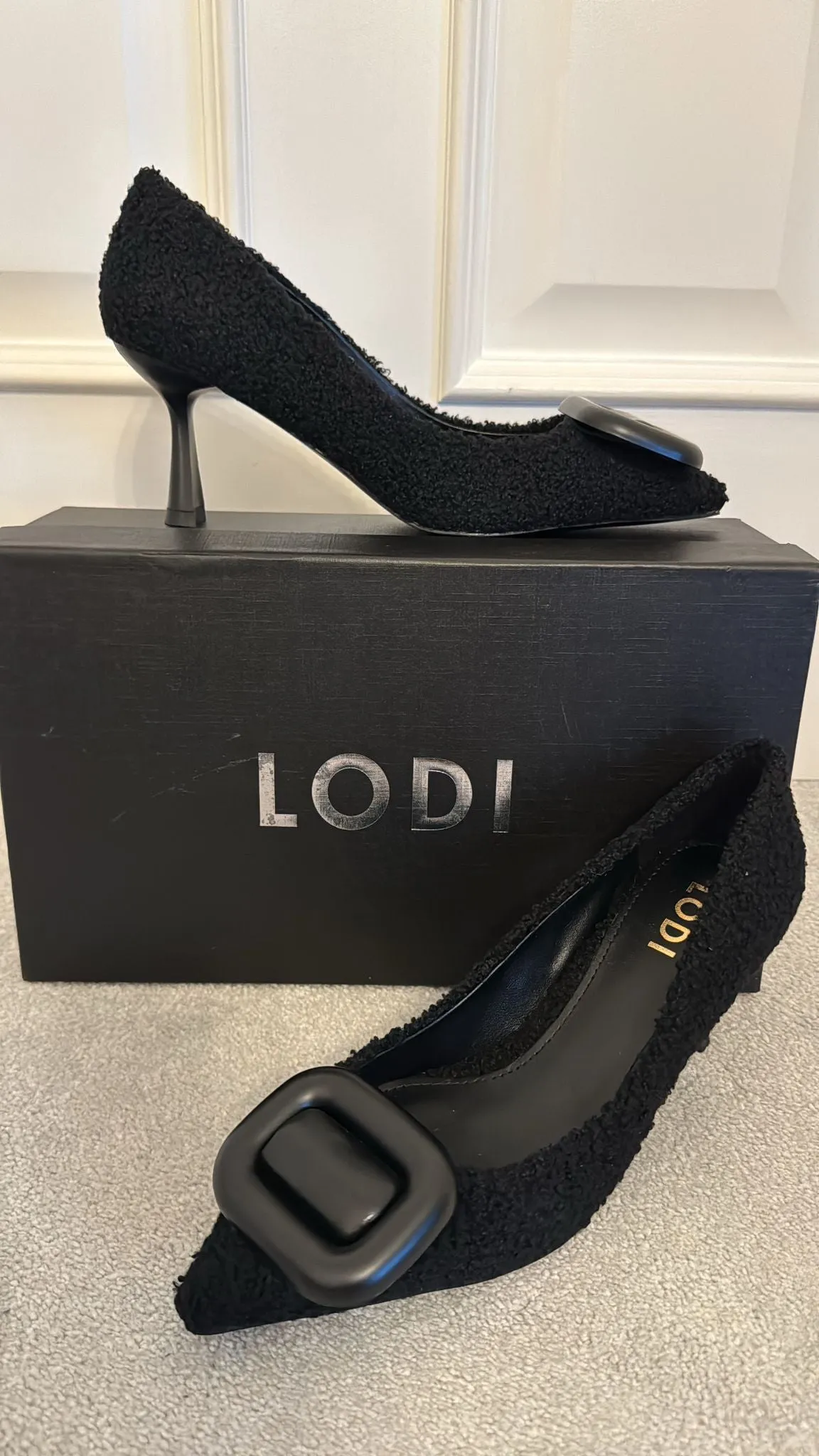 LODI TUC Black Court Shoe