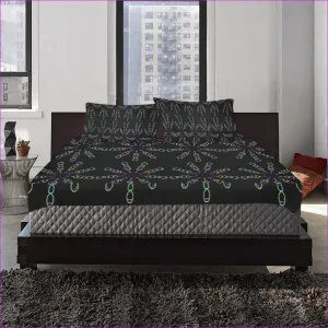 Mandala 3-Piece Bedding Set (1 Duvet Cover 86"x70"; 2 Pillowcases 20"x30")(One Side)