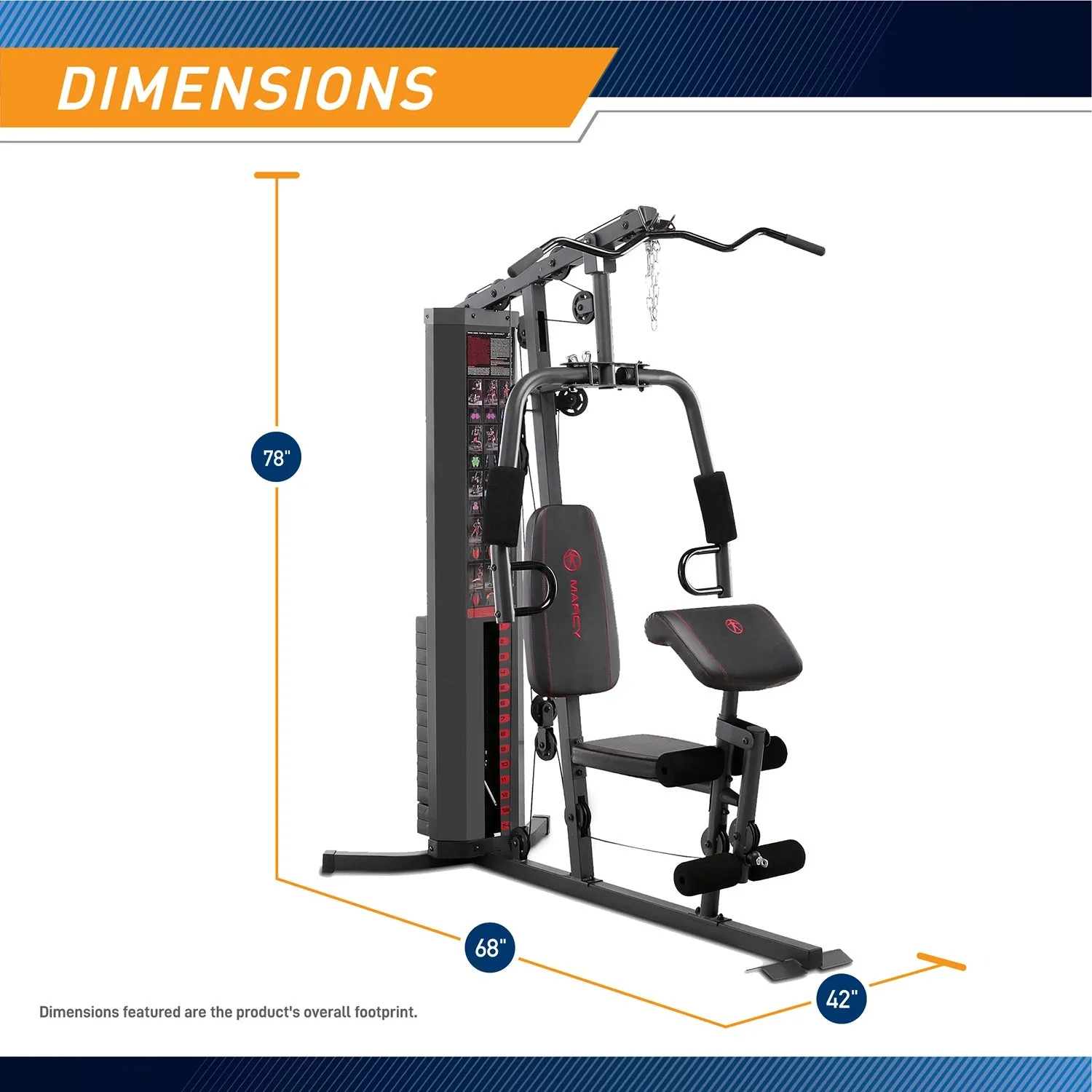 Marcy 150lb Stack Weight Home Gym | MWM-989