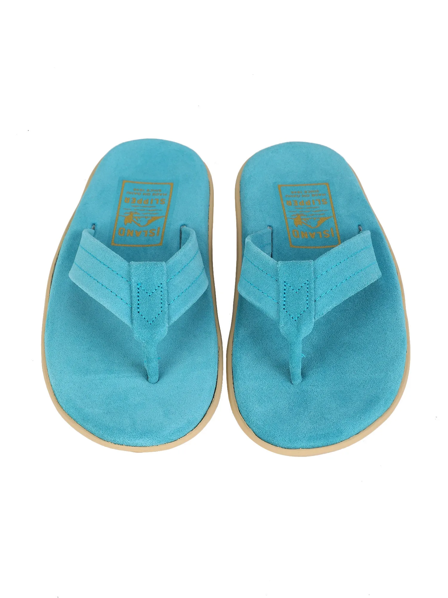 Men Suede Thong - TURQUOISE SUEDE