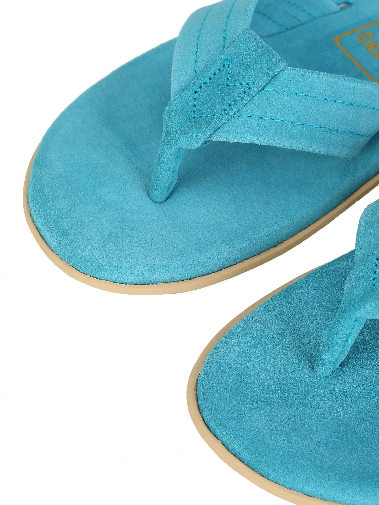 Men Suede Thong - TURQUOISE SUEDE