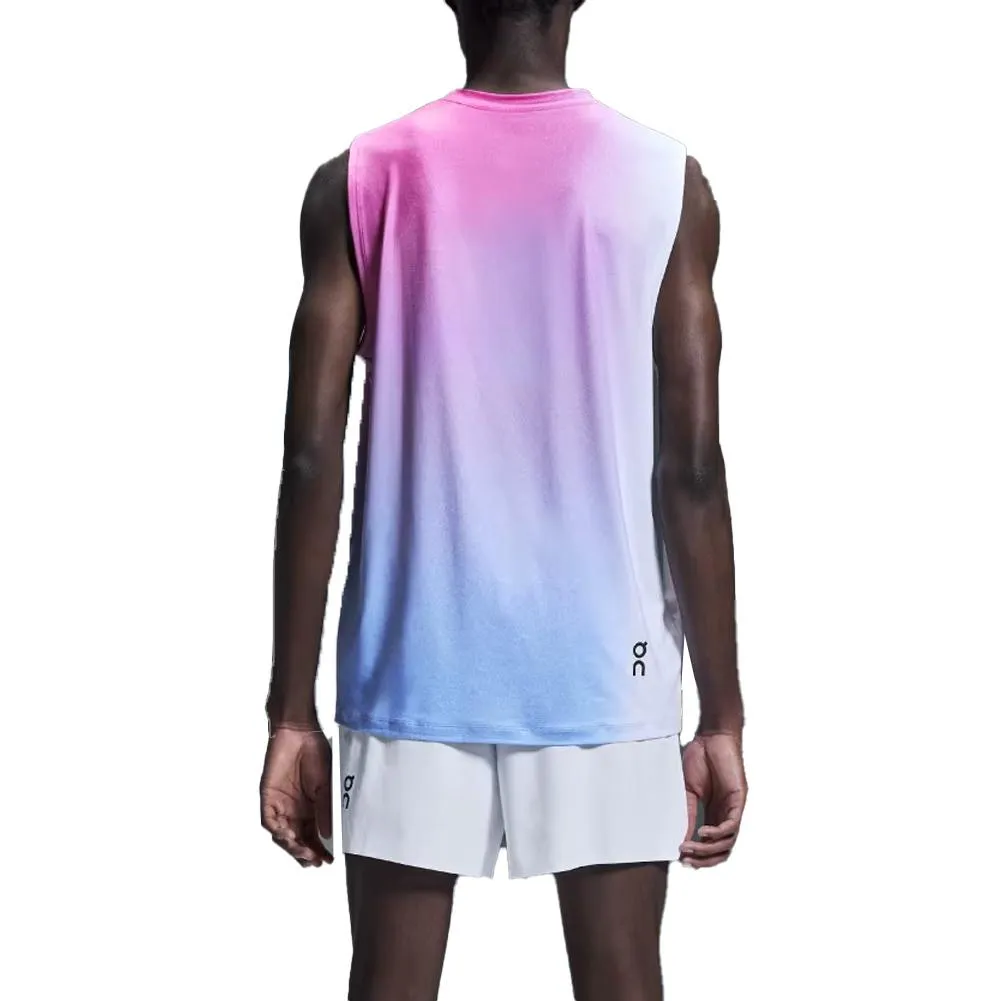 Men`s Court Tennis Tank White and Pink