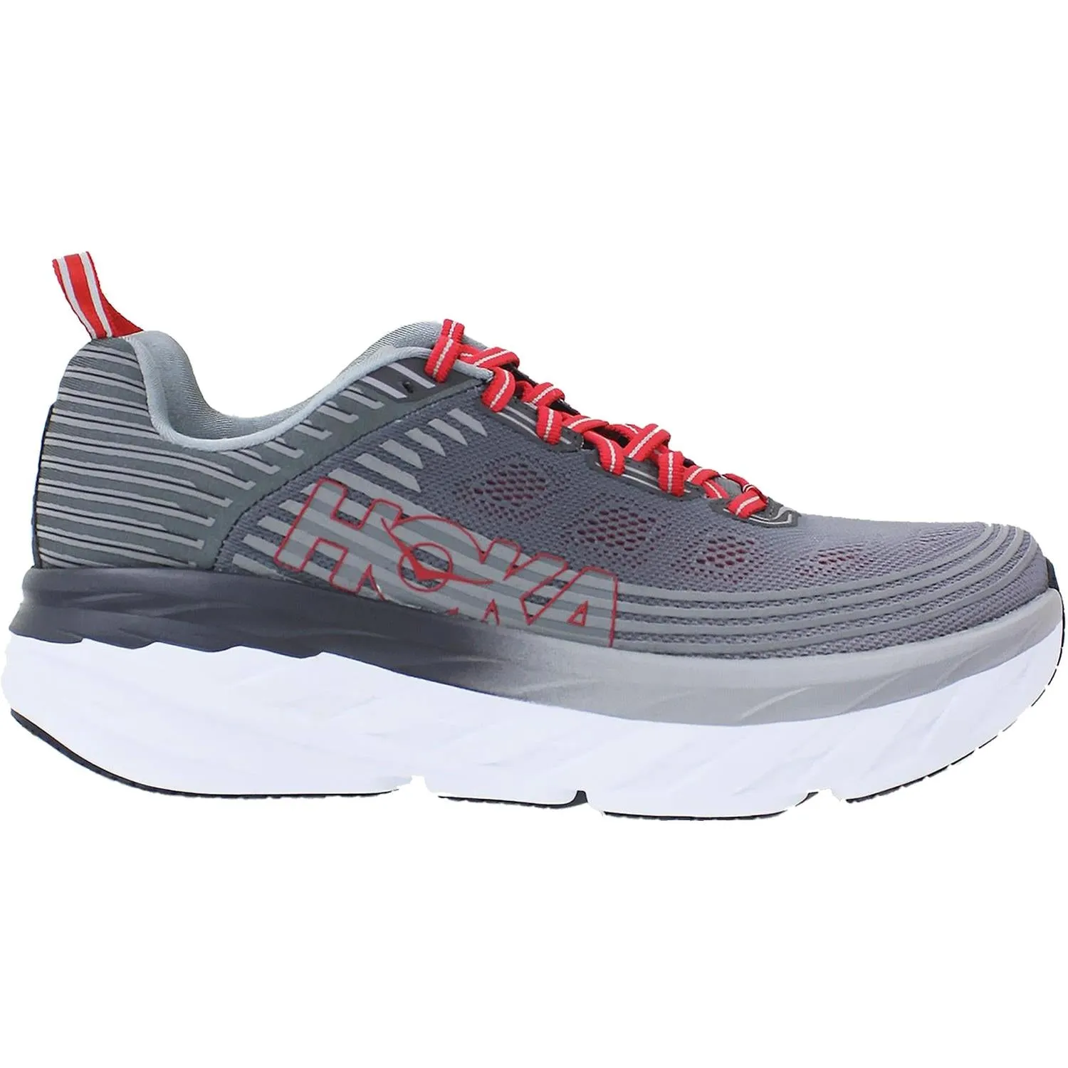 Men's Hoka One One Bondi 6 Alloy/Steel Gray Mesh