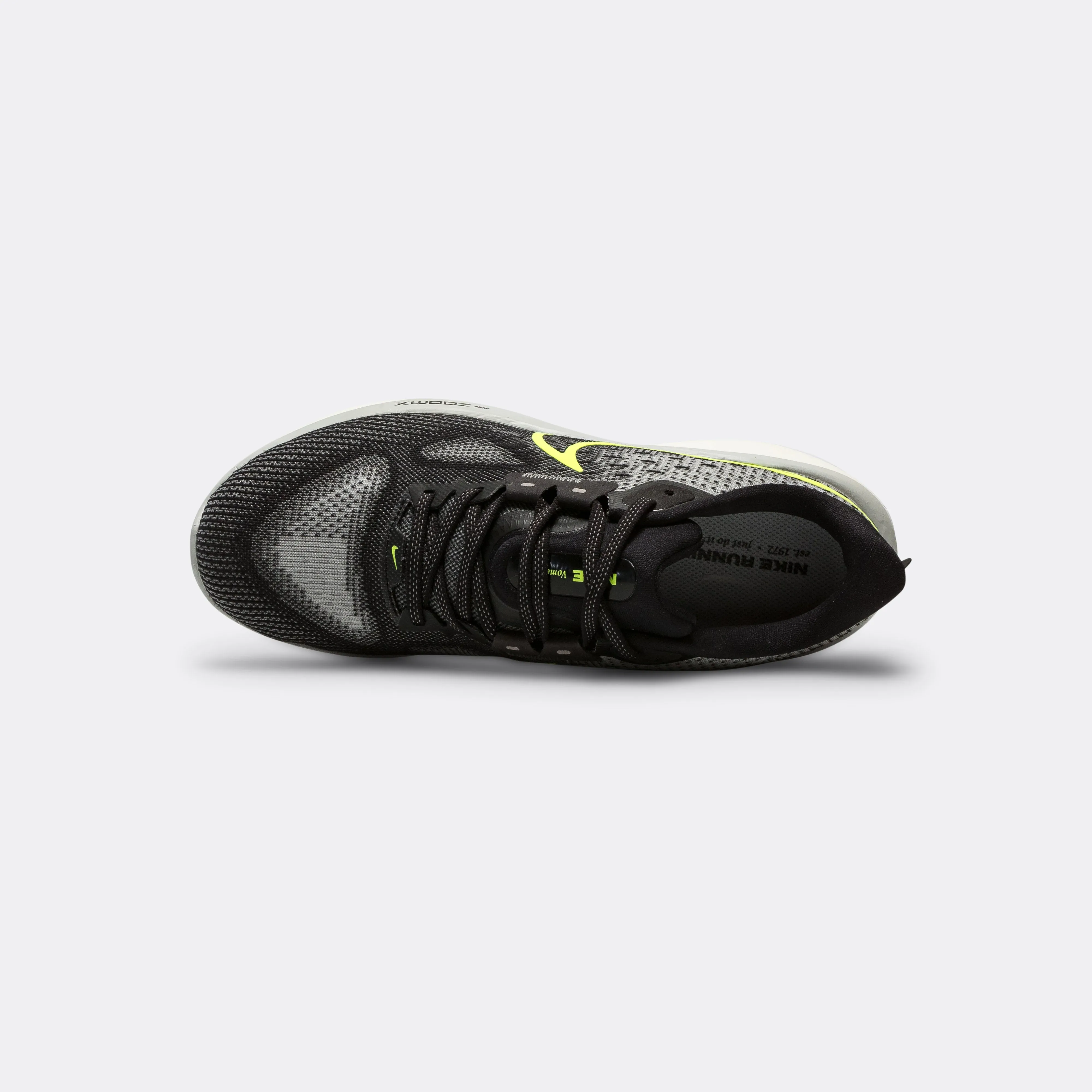 Mens Vomero 17 - Black/Volt-Light Smoke Grey-White