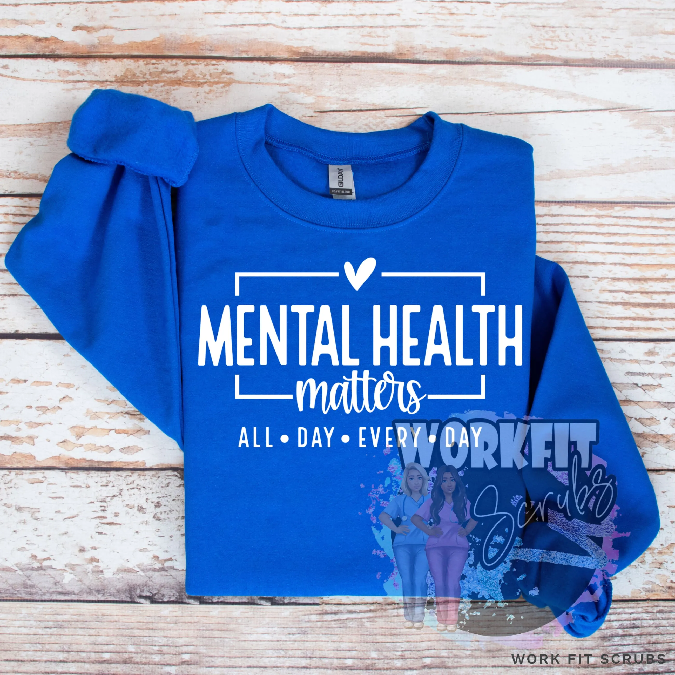 Mental Health- All Day Every Day Crewneck