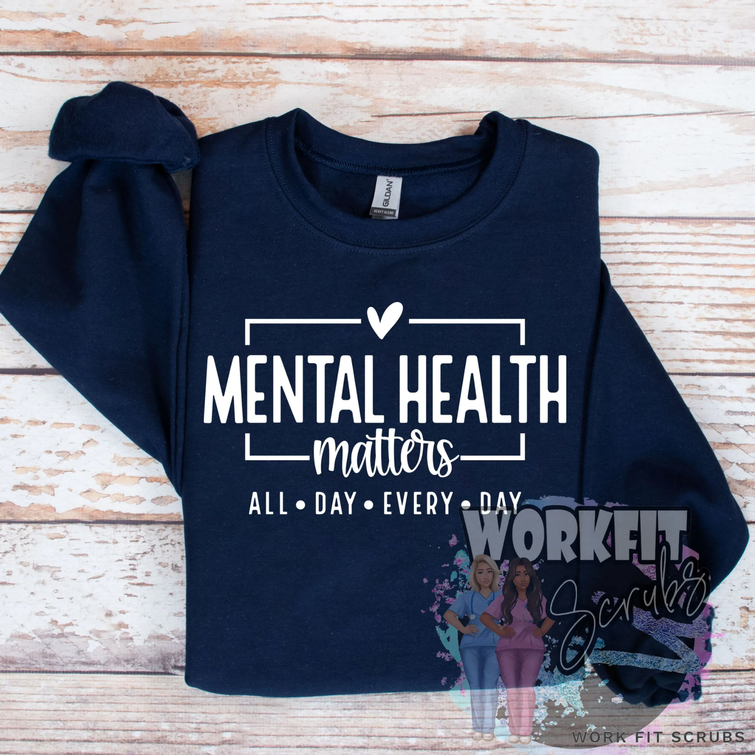 Mental Health- All Day Every Day Crewneck