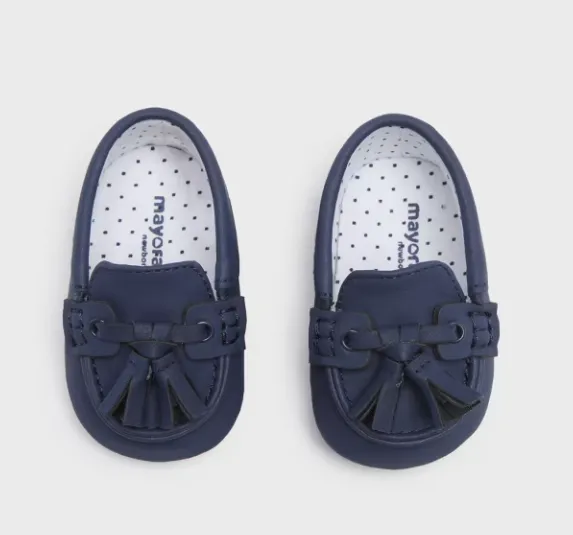 Navy Moccasin Style Shoes