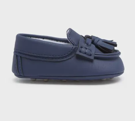 Navy Moccasin Style Shoes